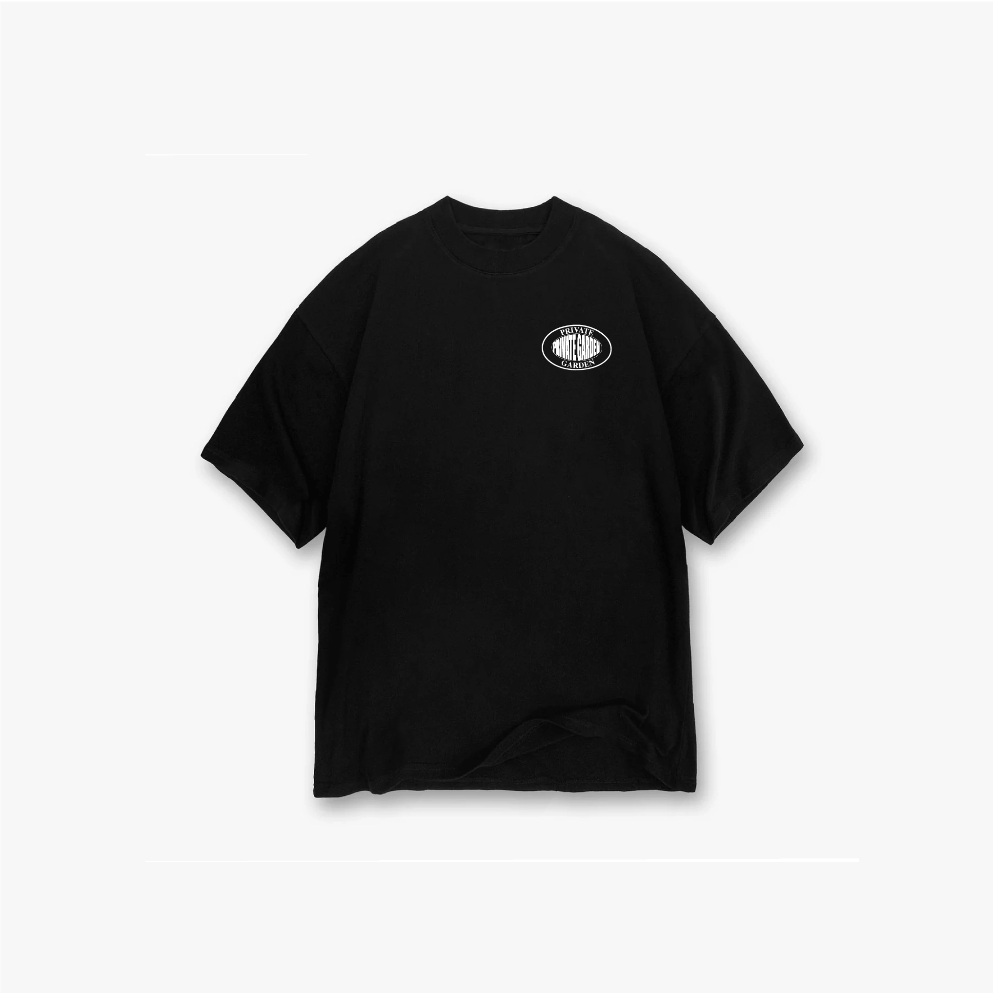 Private Garden Black "Oval" Logo T-Shirt