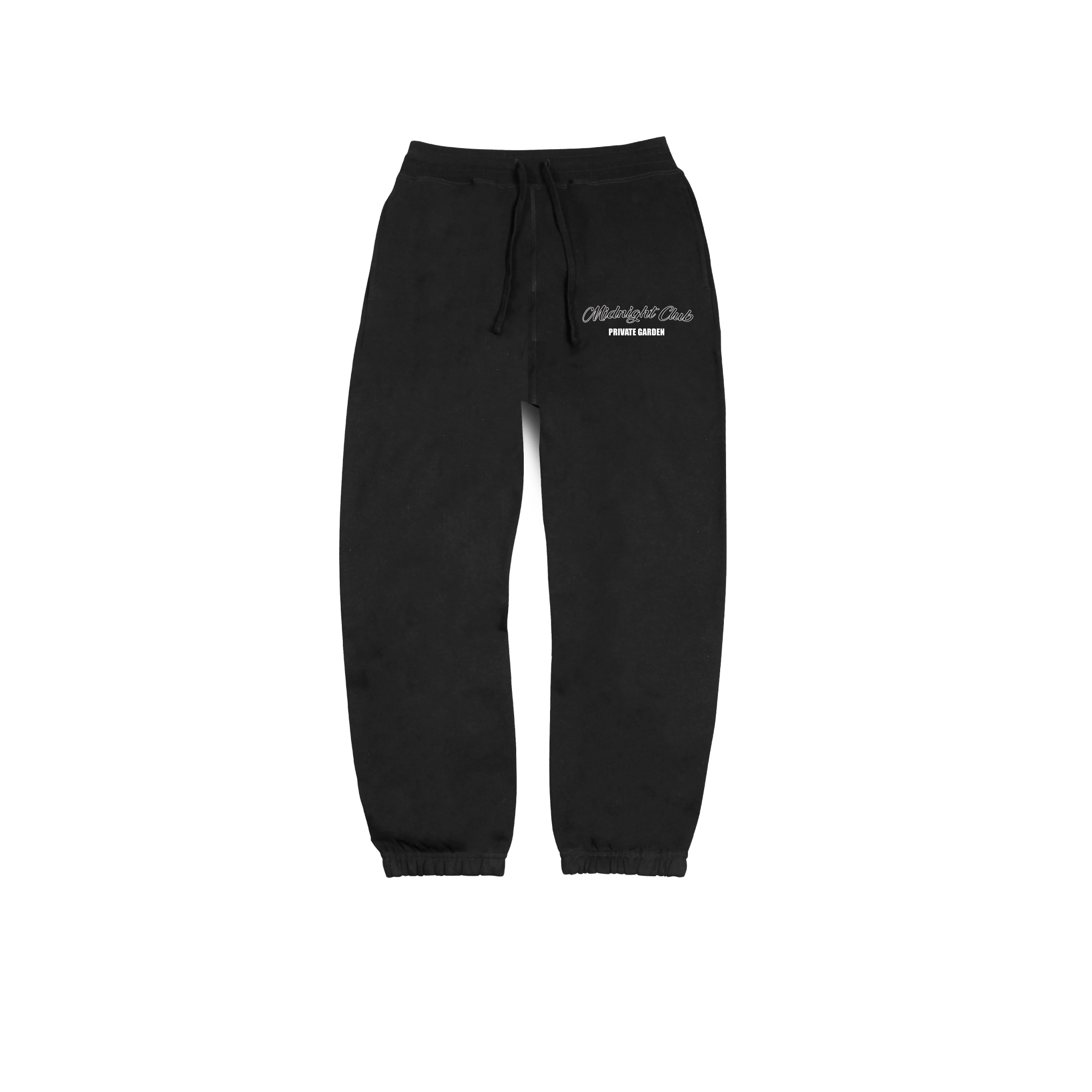 Private Garden "Midnight Club" Black Sweatpants