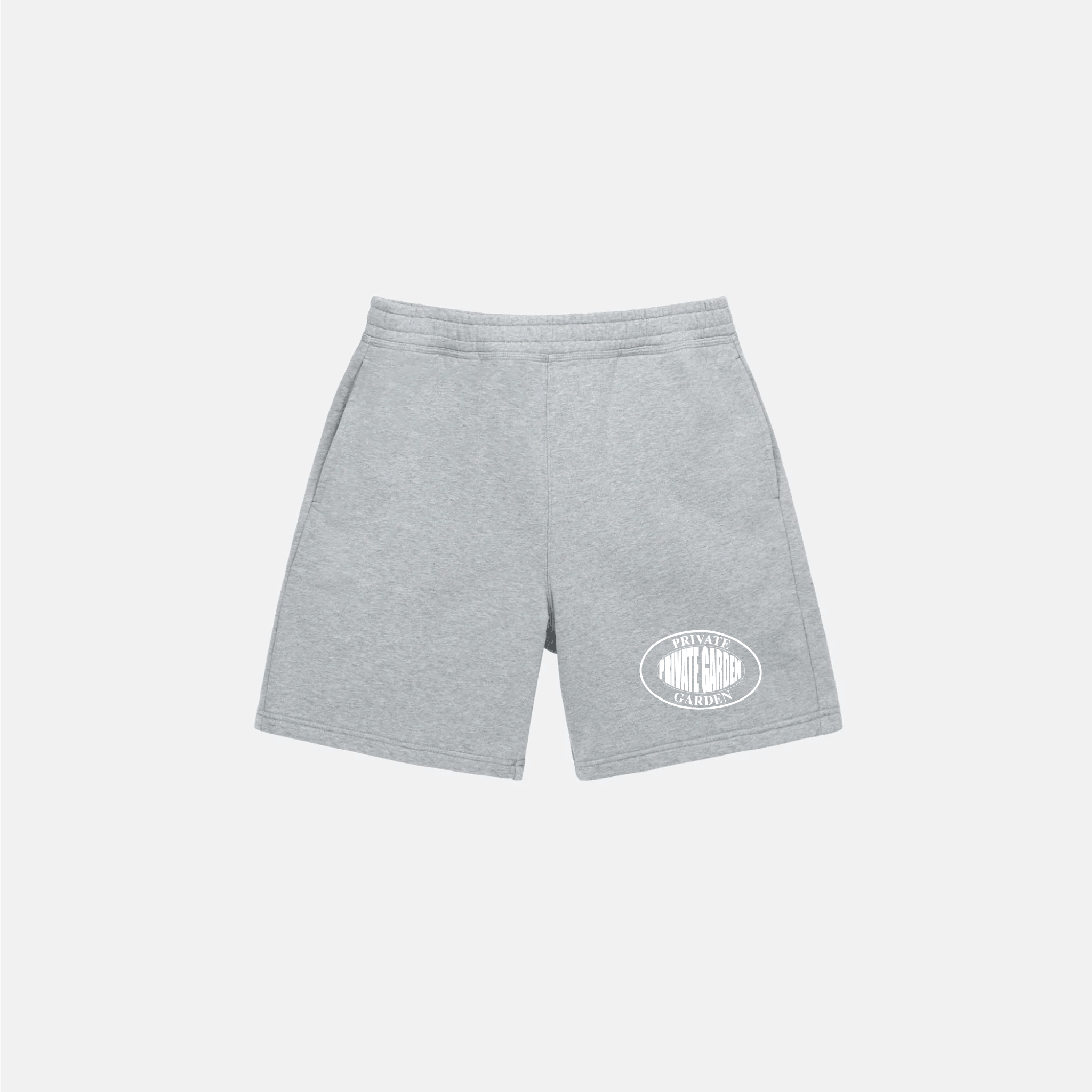 Private Garden Oval Logo Grey Shorts
