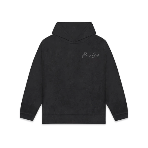 Private Garden Black Polar Fleece Hoodie