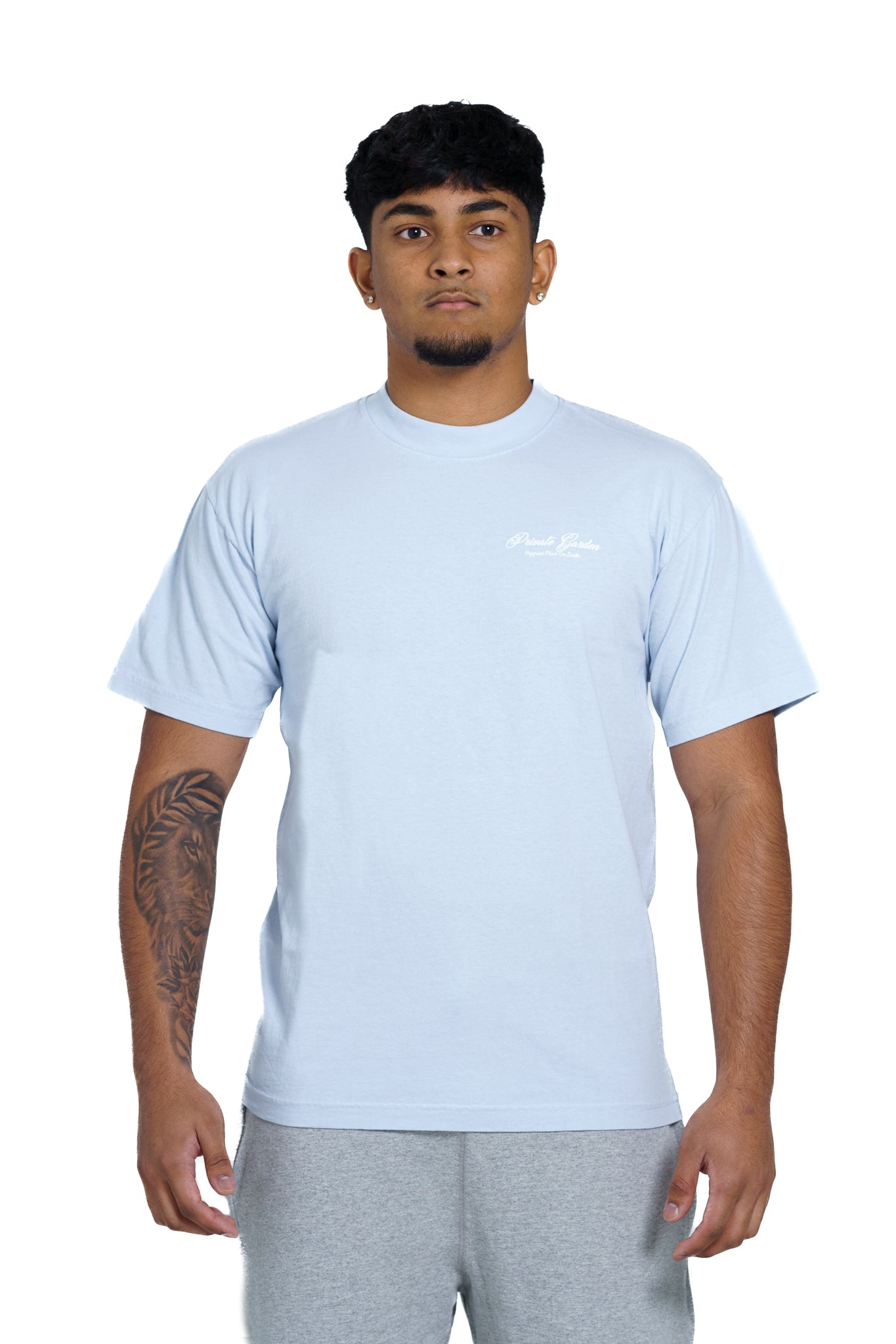 Private Garden Sky Blue "Cursive" T-Shirt