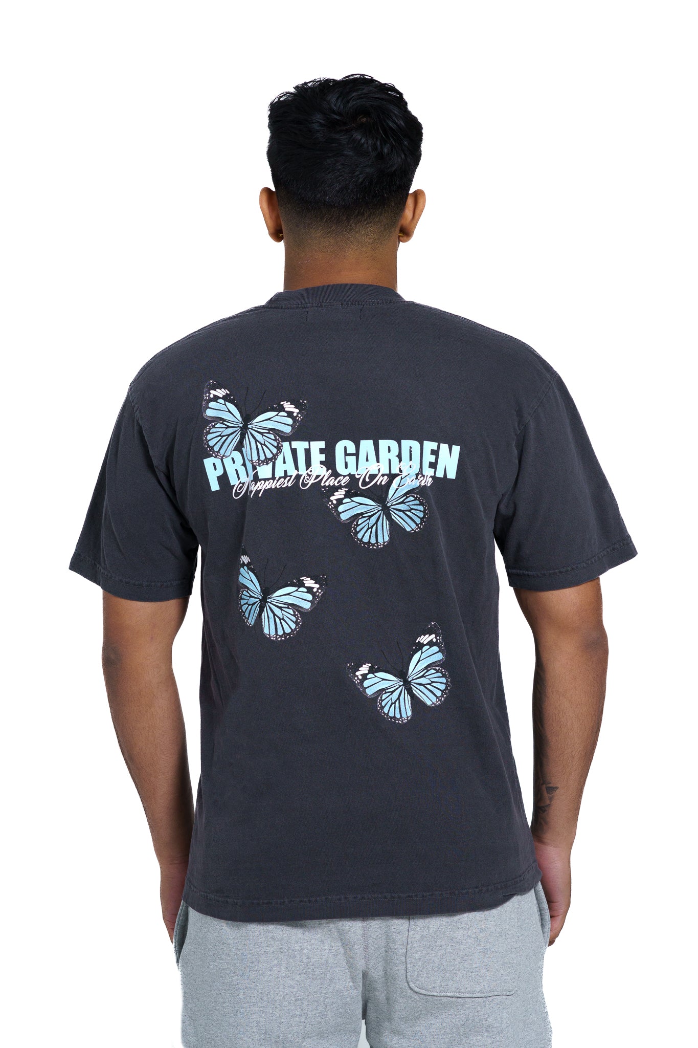 Private Garden "The Garden Club" Charcoal Wash T-Shirt