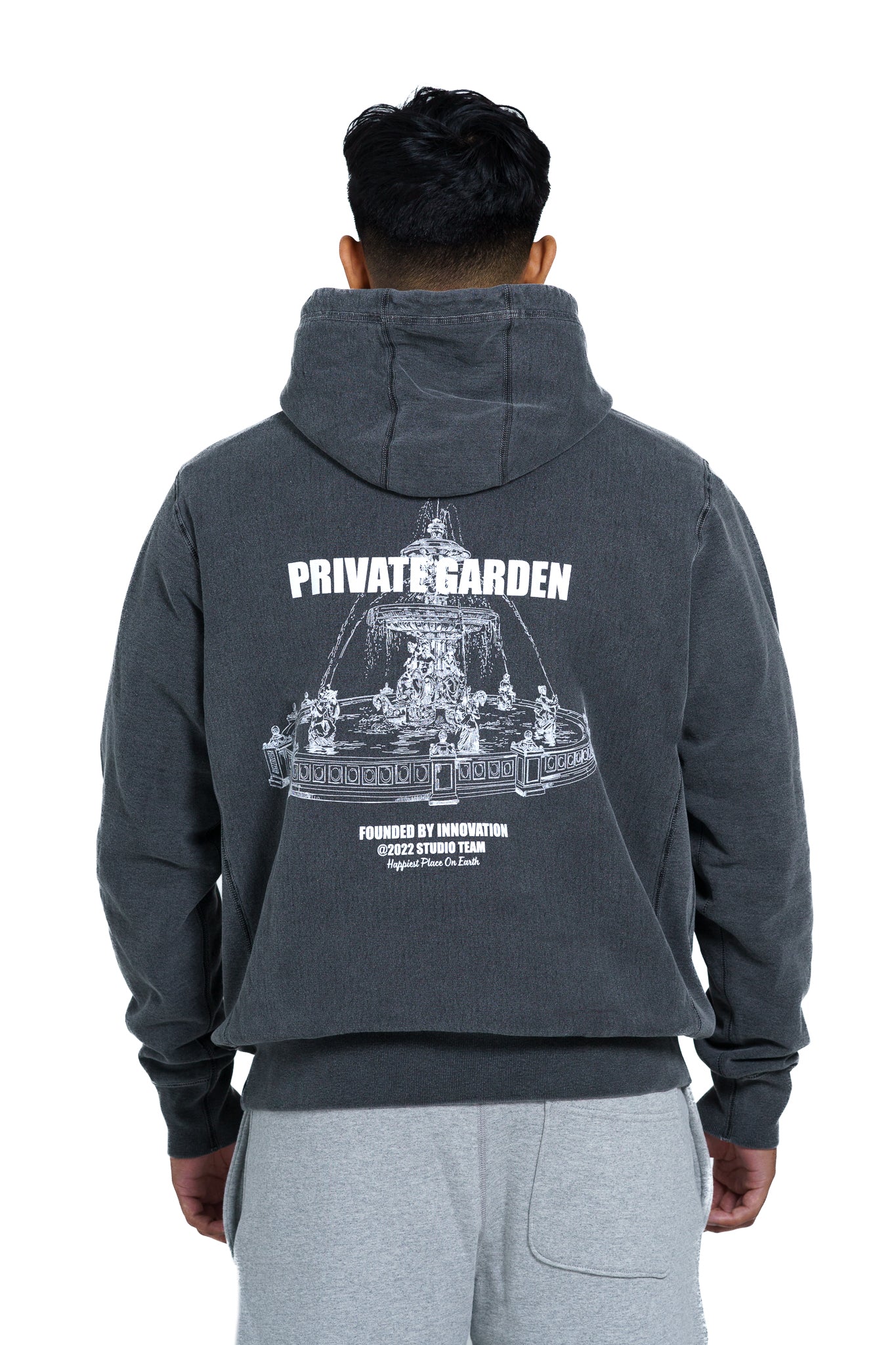 Private Garden Charcoal Wash Hoodie