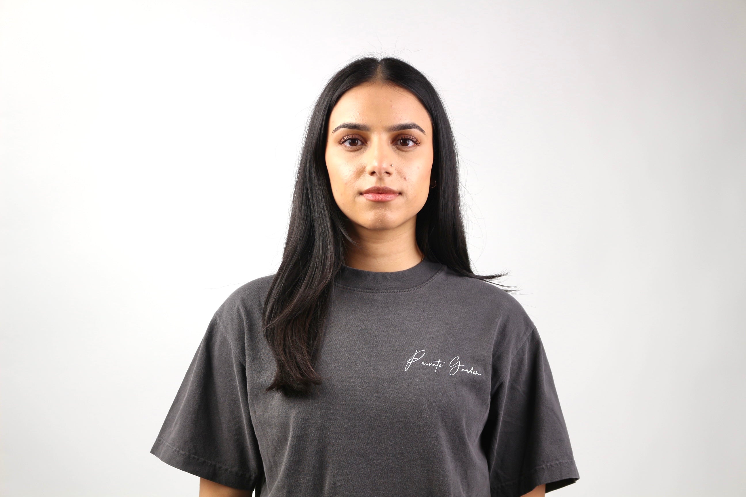 Private Garden Charcoal "Cursive" T-Shirt