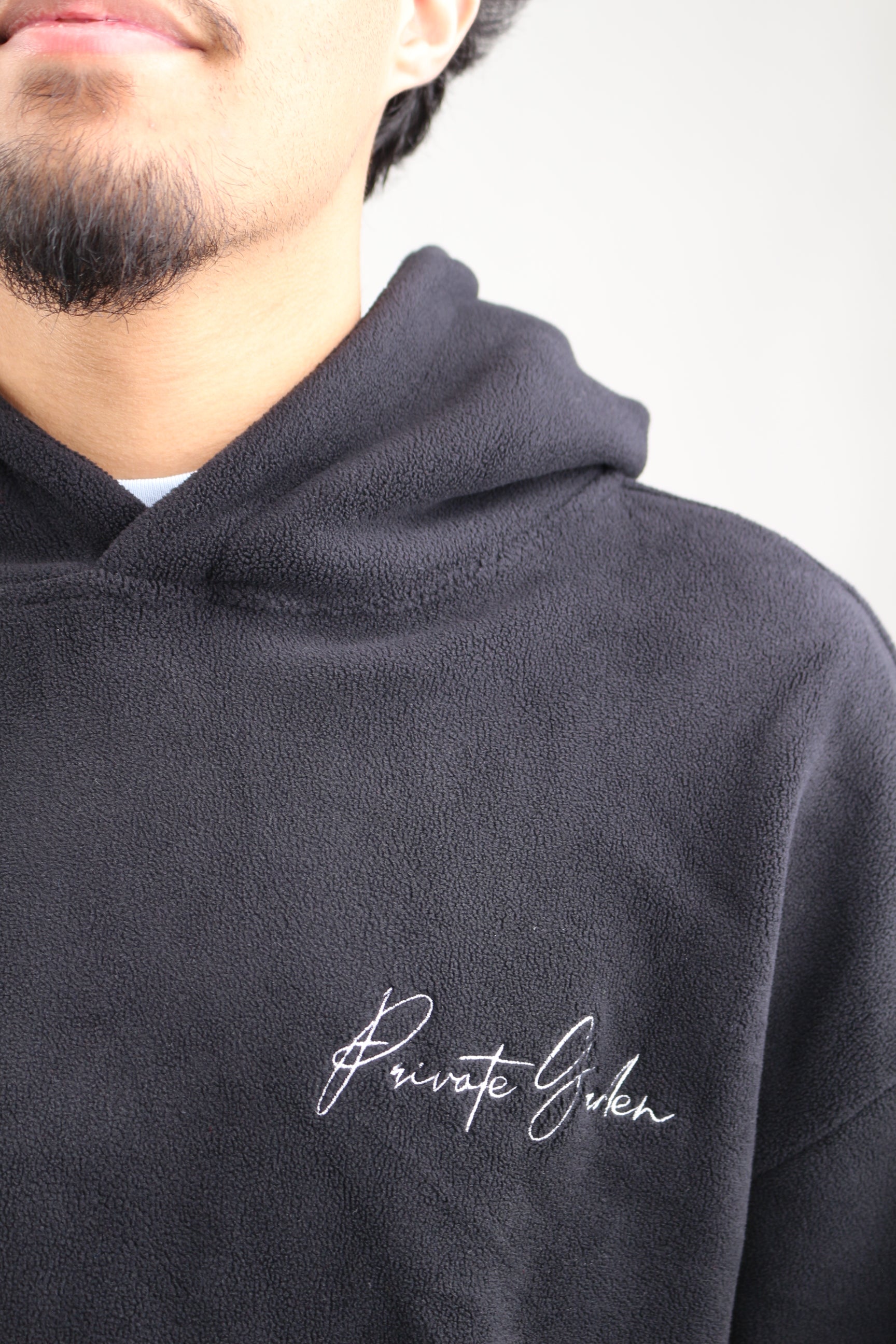 Private Garden Black Polar Fleece Hoodie